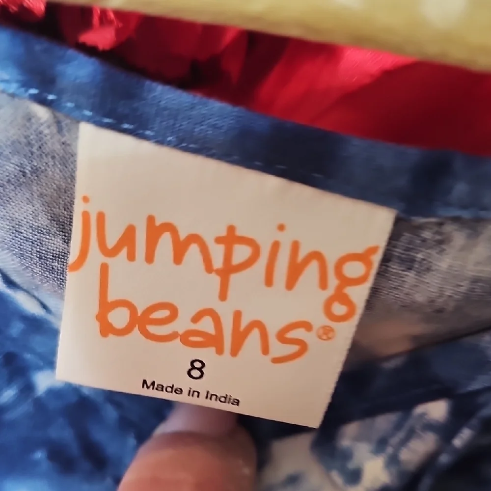 Jumping Beans NWT Matching Blue and White Tie-Dye Short Set Size 8